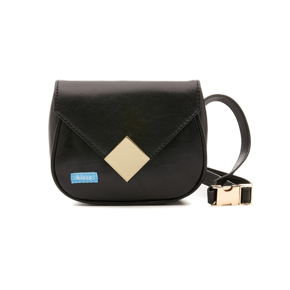 KITTYMAK Satin Black Waist Bag (NEW)